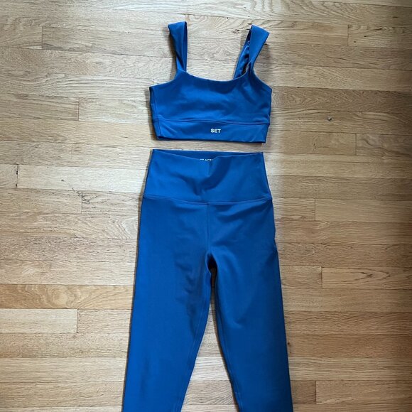 SET Active Luxform Blue (River) Sports Bra and Leggings Set Size Small - Picture 1 of 6